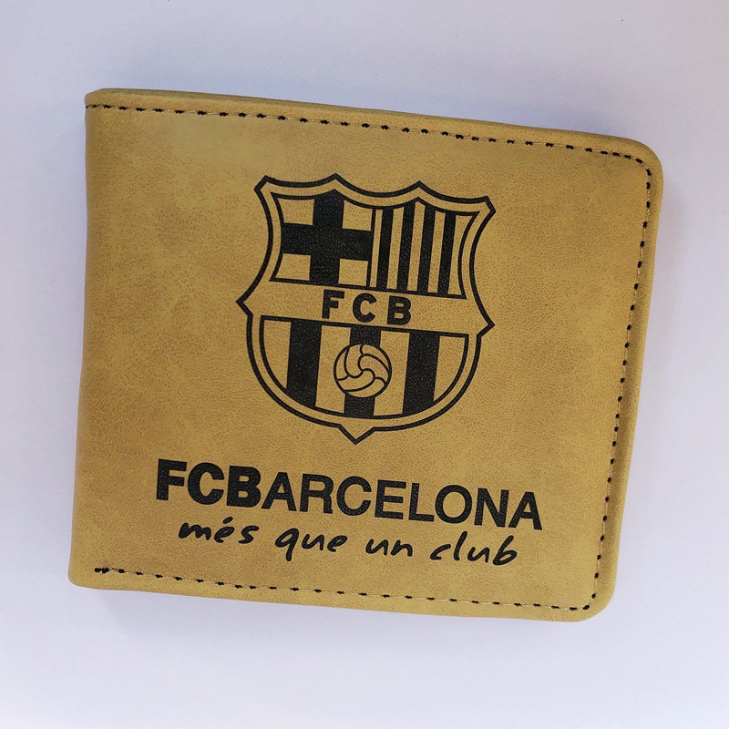 Ví da Pu logo các câu lạc bộ bóng đá MU barcelona Real madrid mềm mại, nhỏ gọn dễ dàng bỏ túi
