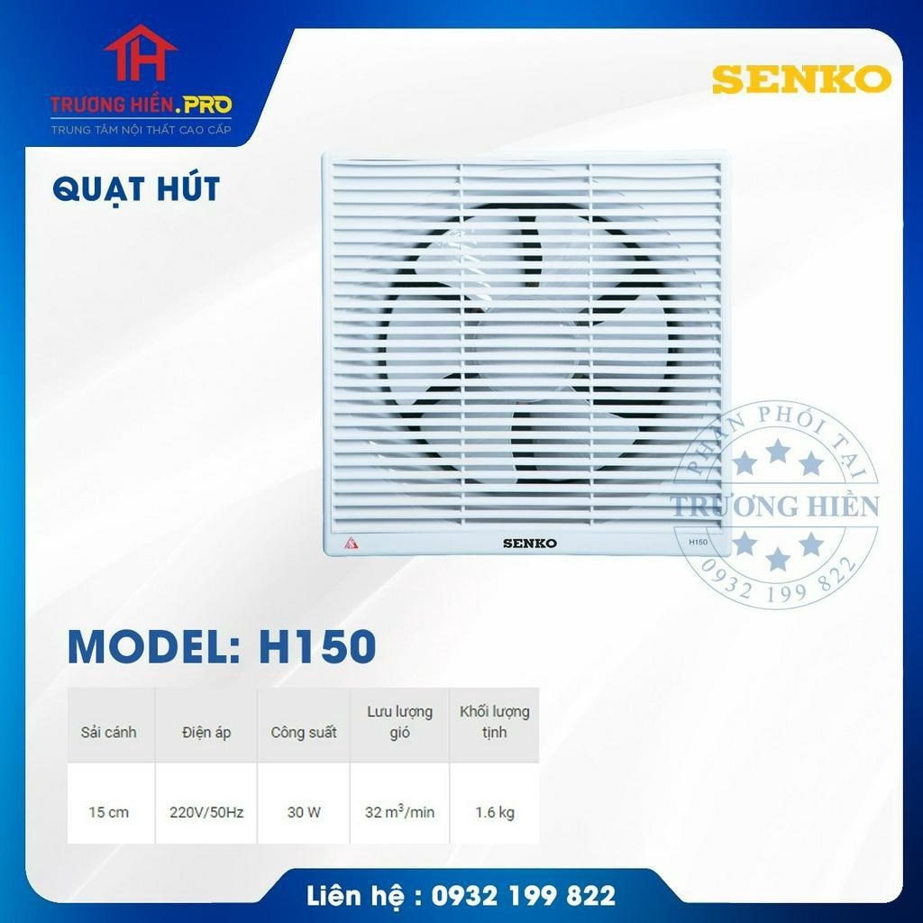 Quạt hút âm tường 1T5 Senko H150- Công suất 30 W- Hàng Chính Hãng - Giao màu ngẫu nhiên