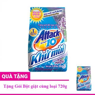 Bột giặt Attack 3,8kg tặng 1 gói 720gr