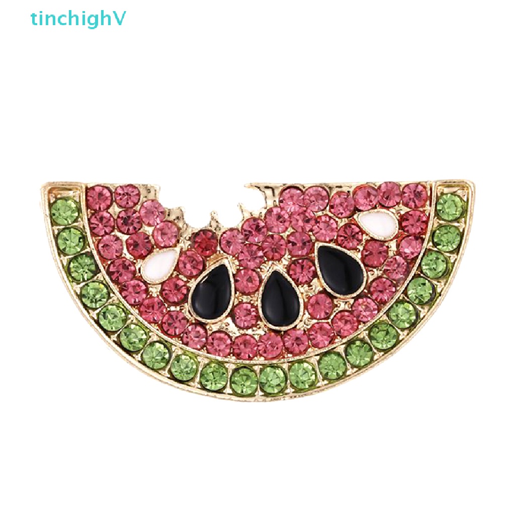 [TinchighV] Ghim Cài Áo Đính Pha Lê Hình Dưa Hấu Thời Trang [Mới]