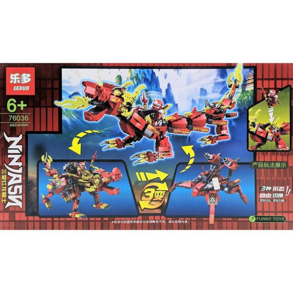 [Khai trương giảm giá] Đồ chơi lắp ráp LEGO NINJA - Xếp hình Ninja rồng - 480 miếng ghép