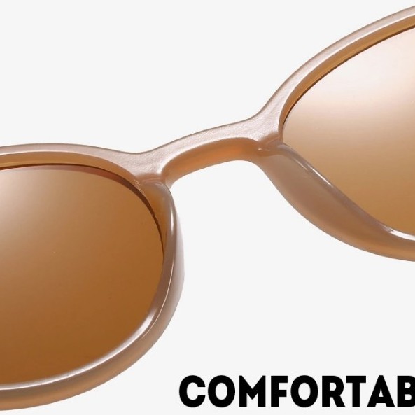 Kính mát nữ gọng tròn đơn giản thời trang phong cách retro