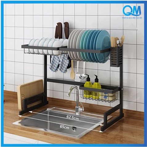 Kệ để chén bát đa năng bồn rửa đơn chất liệu Inox Cao Cấp. Thiết kế thông minh bền đẹp