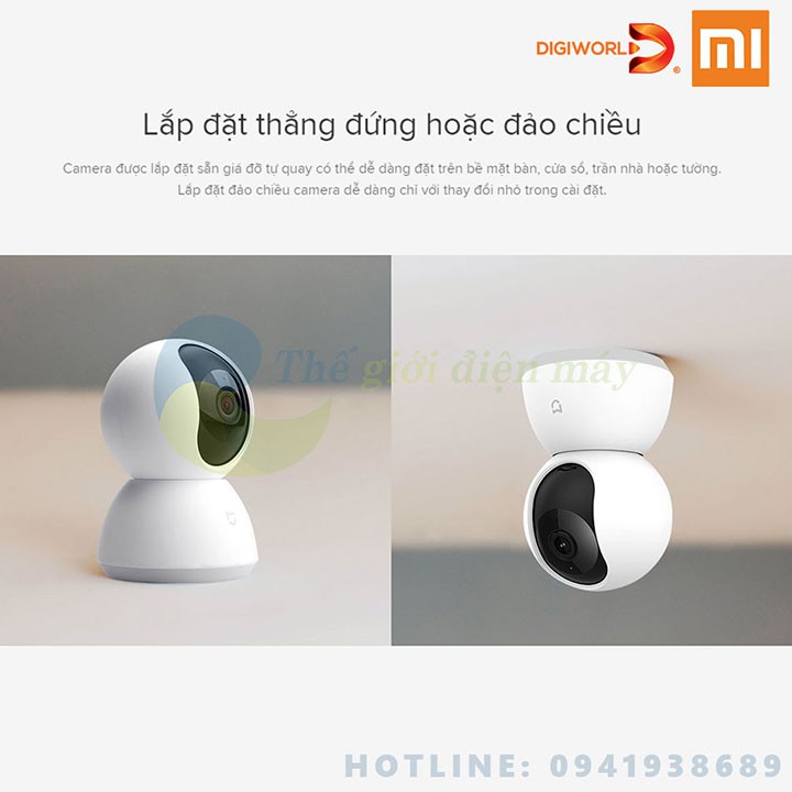 [Bản quốc tế] Camera giám sát Xiaomi xoay 360 độ IP fullHD 1080P Xiaomi Mi home security 360 độ - Digiworld phân phối | BigBuy360 - bigbuy360.vn