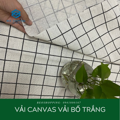 VẢI CANVAS / VẢI BỐ SỌC ĐEN TRẮNG TRANG TRÍ CHỤP HÌNH, TRẢI BÀN, TRANG TRÍ VINTAGE