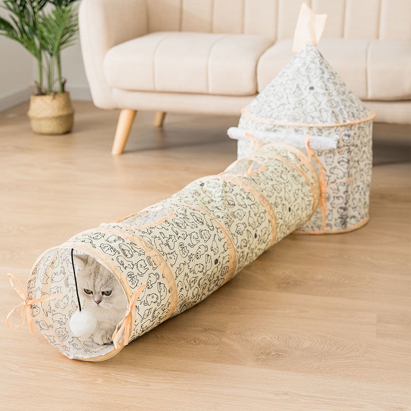 cat tunnel channel litter Ground Dragon Kết hợp bốn mùa Đồ chơi cho mèo phổ quát có thể thu gọn cung cấp