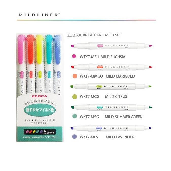 [Bán lẻ] Bút đánh dấu highlight Zebra Mildliner (P2)