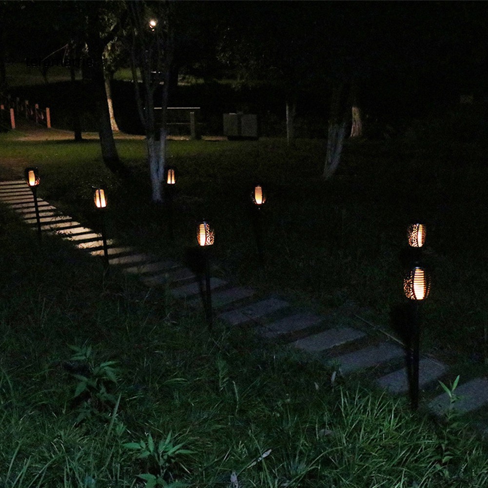 TM♥Outdoor Solar Waterproof LED Light Garden Lawn Pathways Yard Flame Lamp Decor