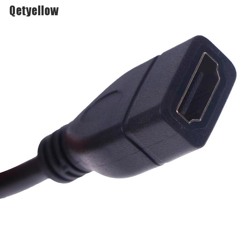 Qetyellow 1Pc 15cm/30cm HDMI Male to Female Extension Cable HDMI Protector Extender Cord