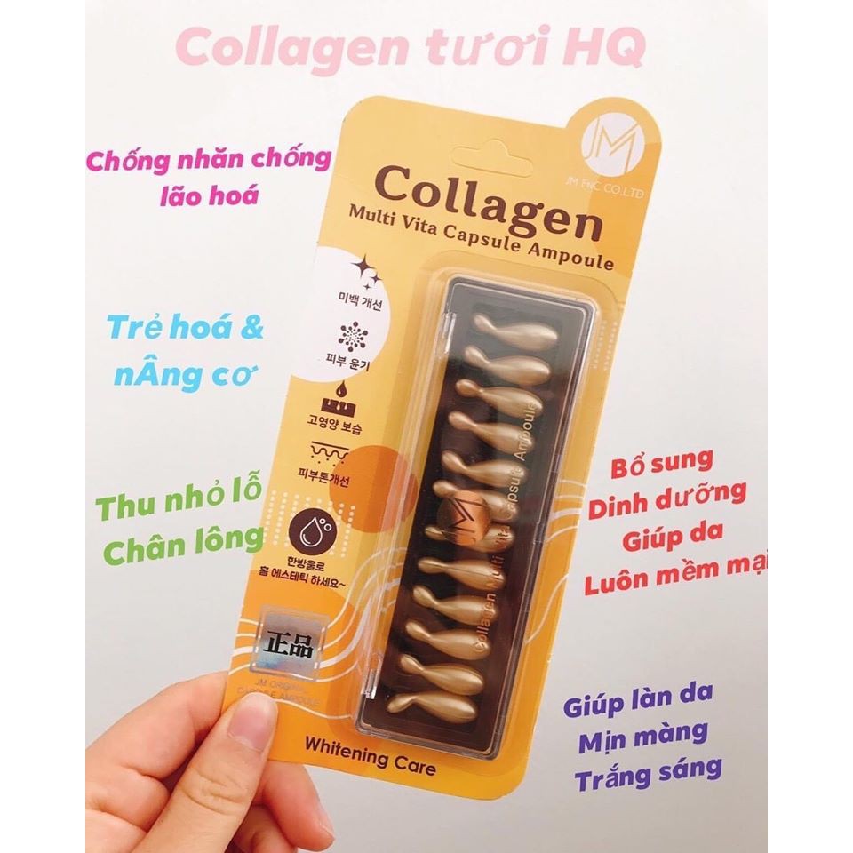 Viên Collagen tươi, ủ trắng, căng bóng, dưỡng trắng da, se khít lỗ chân lông Multy Vita Hàn Quốc - Hàng chính hãng