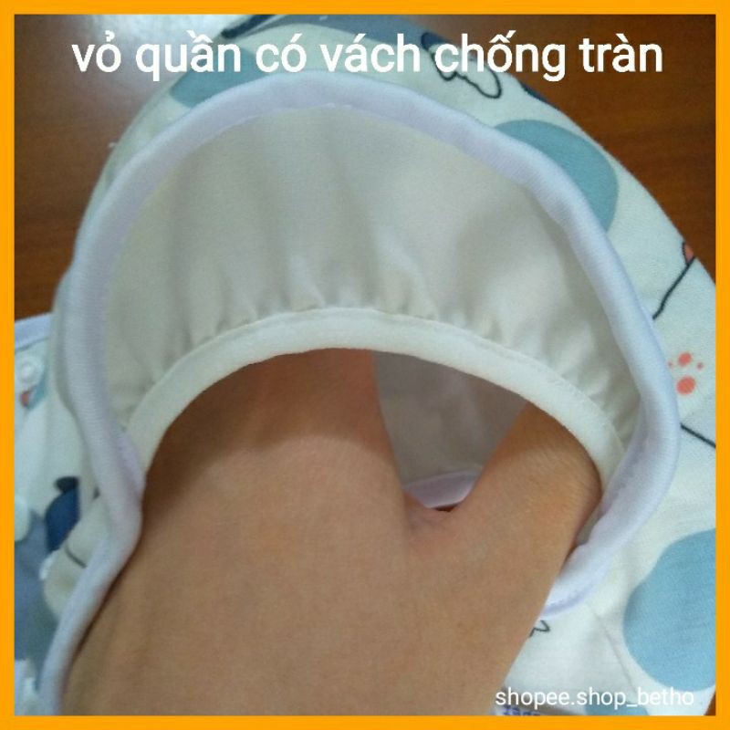 Vỏ bỉm vải chống thấm, chống tràn size M, L (chưa có lót)