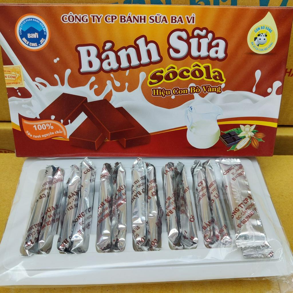 Hộp 14 Chiếc Bánh Sữa Nguyên Chất Con Bò Vàng Ba Vì 180g