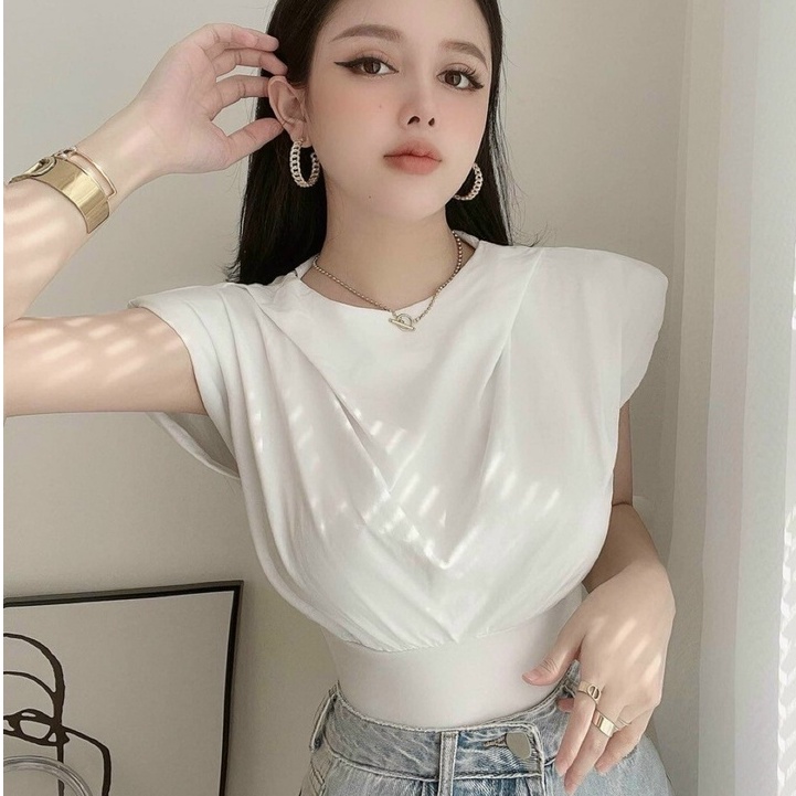 Áo Kiểu Nữ Cánh Dơi Bo Eo Croptop
