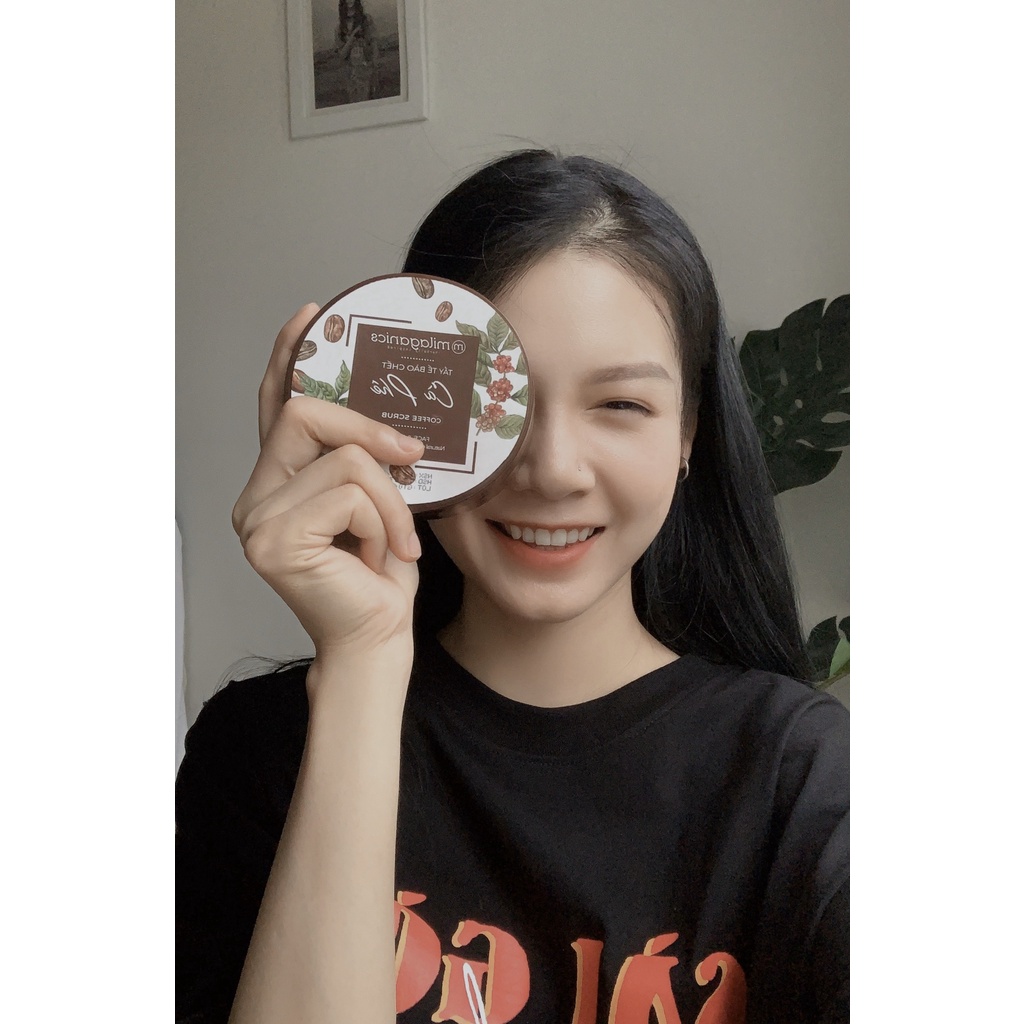 Tẩy Tế Bào Chết Cà Phê Trắng Da, Mờ Thâm MILAGANICS Scrub Coffee Whitening, Tẩy Da Chết Body 280gr (Hũ)