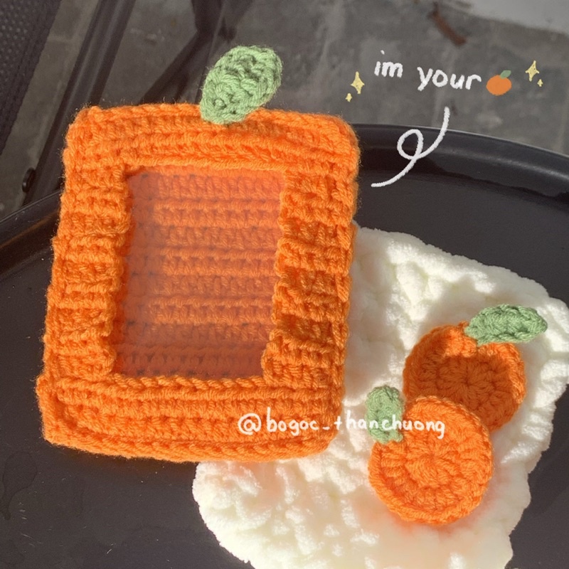 Photocard Holder/ Toploader Len Bao Đựng Thẻ "IM YOUR 🍊" HANDMADE