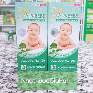 Tắm gội PhytoBEBE chống rôm sảy em bé