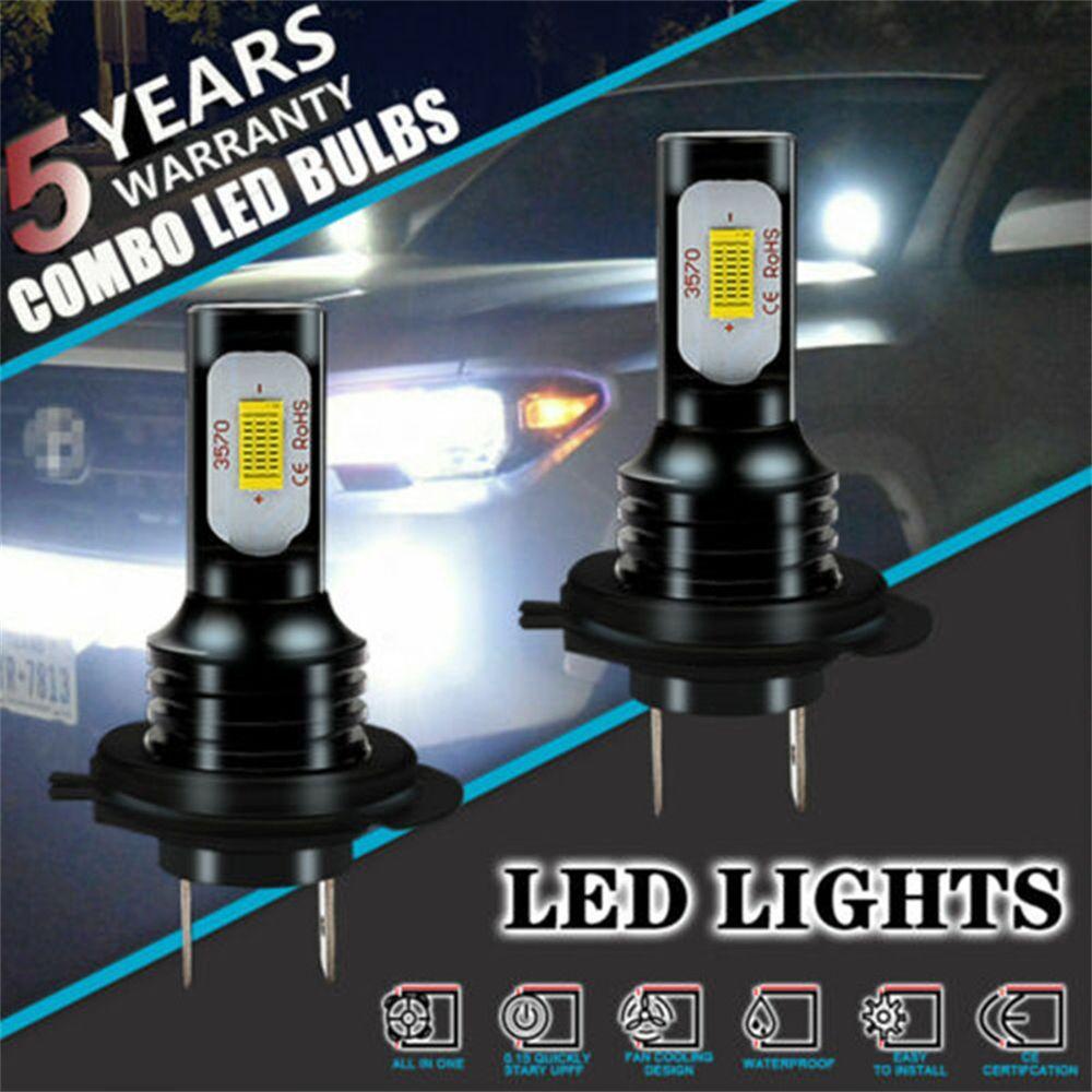 Bộ 2 Bóng Đèn Sương Mù Siêu Sáng 80W 3570 CSP Màu Trắng / Vàng / Xanh Dương H7 DRL Dành Cho Ô Tô