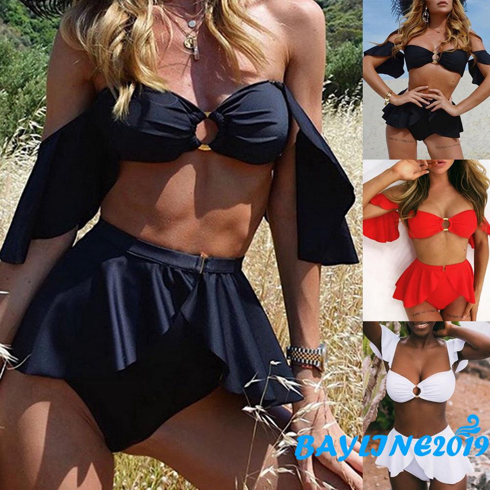 ❀Bộ đồ Bikini 2 mảnh màu tinh khiết dành cho nữ May-Nữ