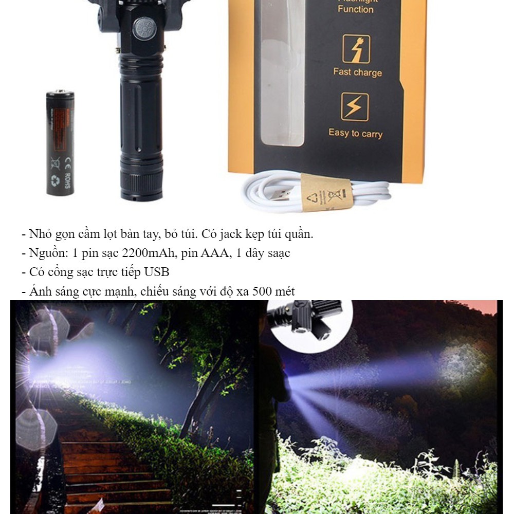 ĐÈN PIN SIÊU SÁNG ELECTRIC TORCH 3 BÓNG NHẬT BẢN