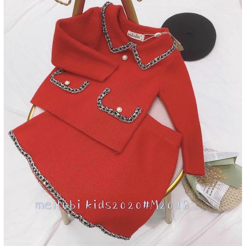 set len đỏ cho bé yêu