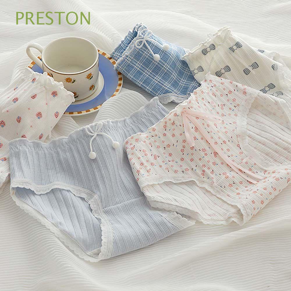 Quần Lót Cotton Eo Vừa In Họa Tiết Quả Anh Đào Dễ Thương Phong Cách Hàn Quốc Cho Nữ