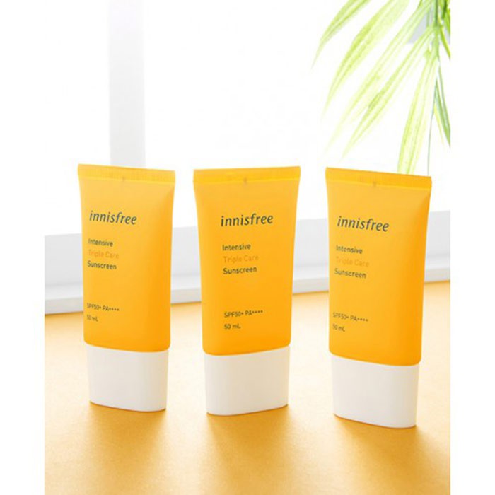 KEM CHỐNG NẮNG INNISFREE INTENSIVE SUNSCREEN-LONG LASTING | TRIPLE CARE | NO SEBUM | TRIPLE SHIELD | ANTI-POLLUTION