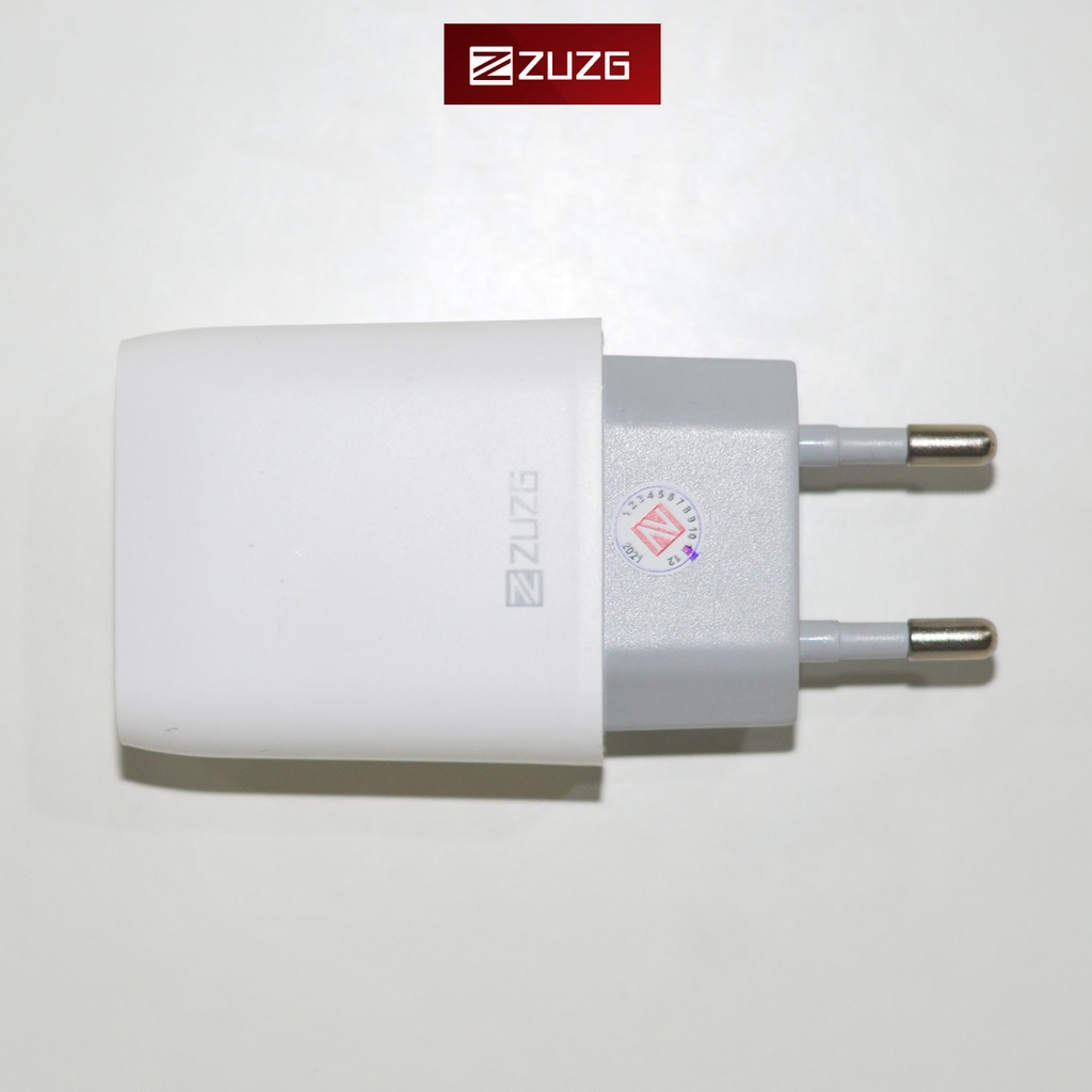 [Mã BMLT35] Củ sạc nhanh ZUZG cho iphone samsung oppo vivo xiaomi 2 cổng 2.4A 12w U37S - Hàng chính hãng