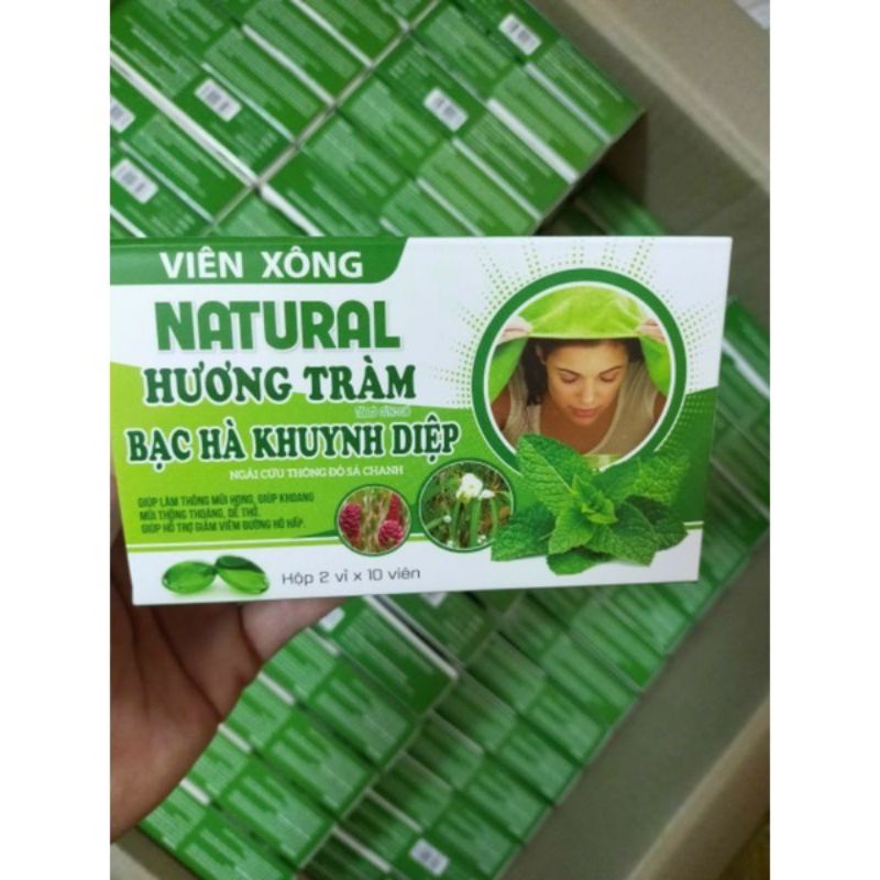 VIÊN XÔNG TINH DẦU NATURAL HƯƠNG TRÀM