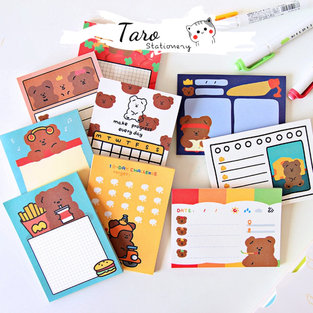 Giấy dán ghi chú phong cách Hàn Quốc N20 Taro Stationery