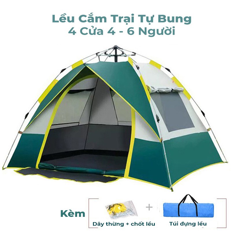 LỀU CỬA SỔ TỰ BUNG DÃ NGOẠI CẮM TRẠI CAO CẤP, LỀU DU LỊCH CỬA SỔ THÔNG THOÁNG TIỆN DỤNG CHO 4-6 NGƯỜI, LỀU CAO CẤP | BigBuy360 - bigbuy360.vn
