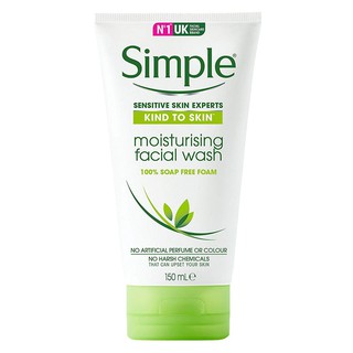 Simple - Sữa Rửa Mặt Simple Dành Cho Da Khô, Da Nhạy Cảm 150ml Moisturising Facial Wash