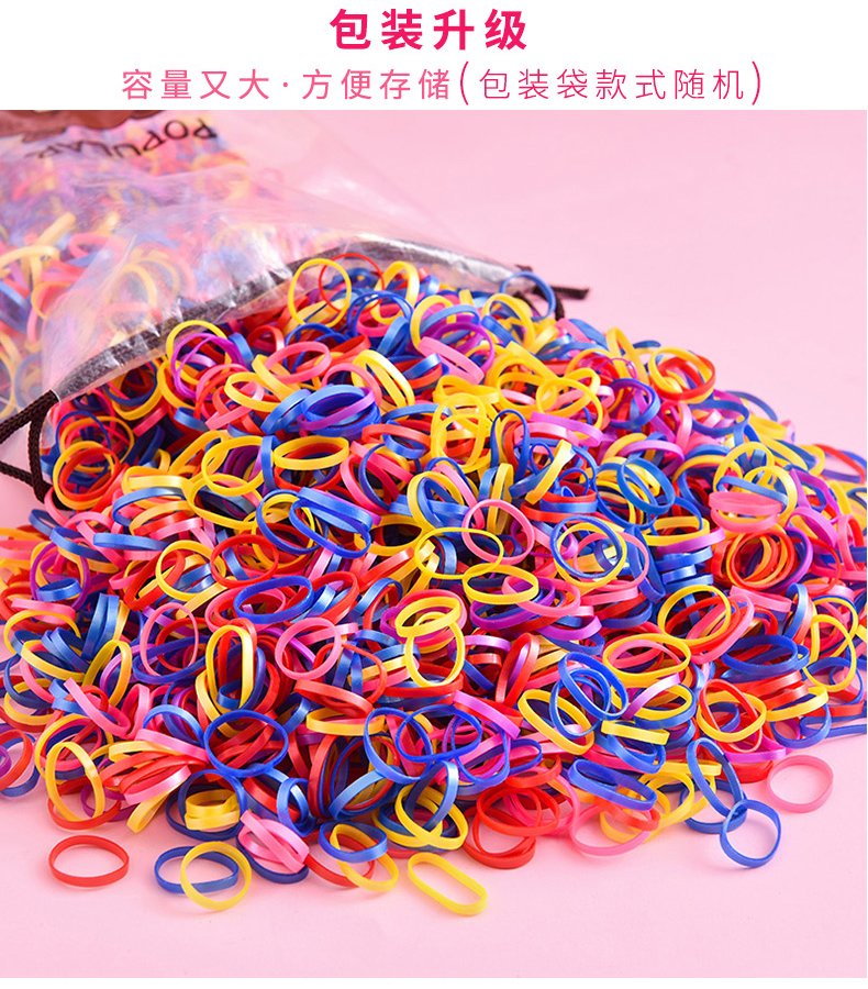 500 Colored Hair Bands For Girls