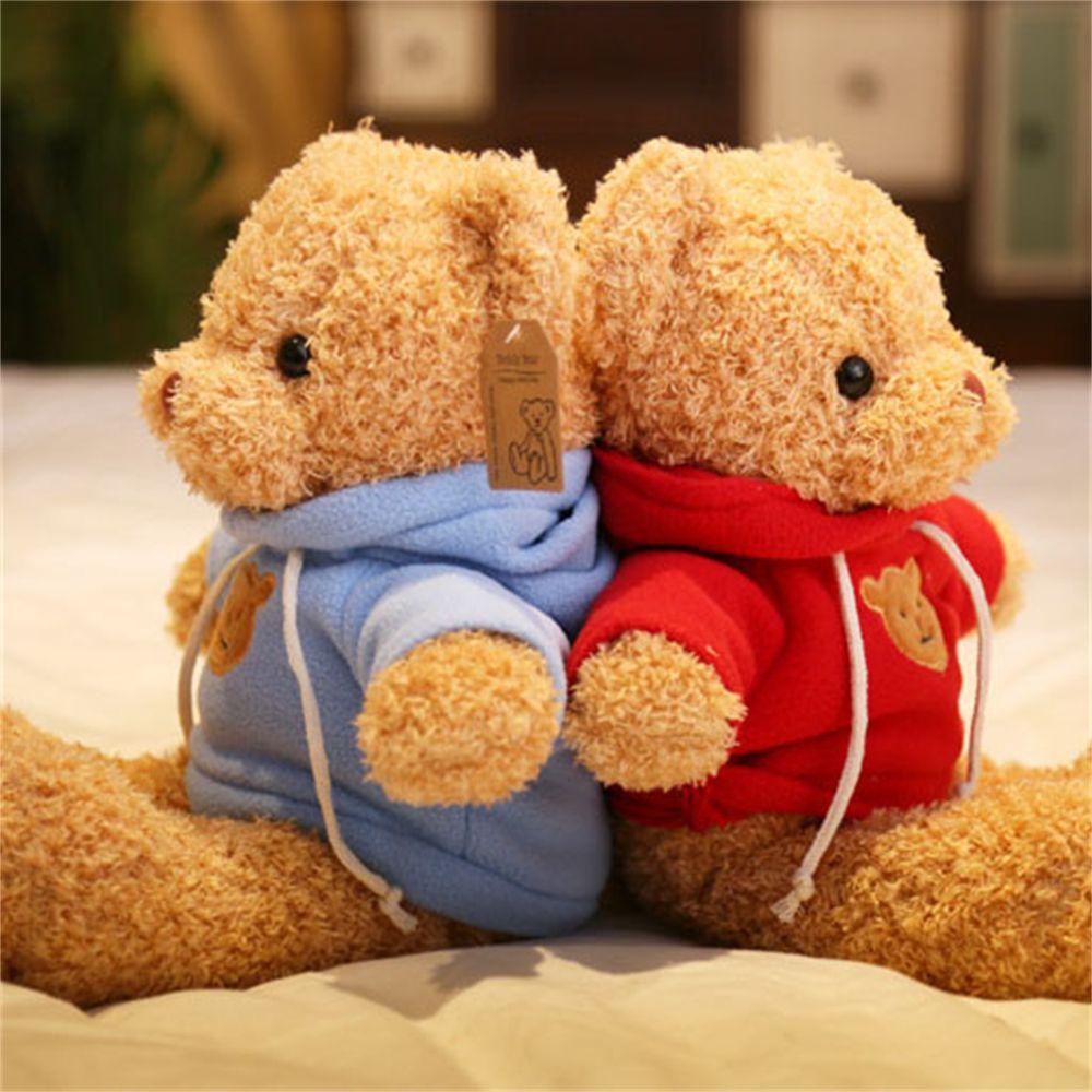 DARNELL Đồ chơi nhồi bông Hình Gấu Mặc Áo Sweater Nhiều Màu Mềm Mại Dễ Thương