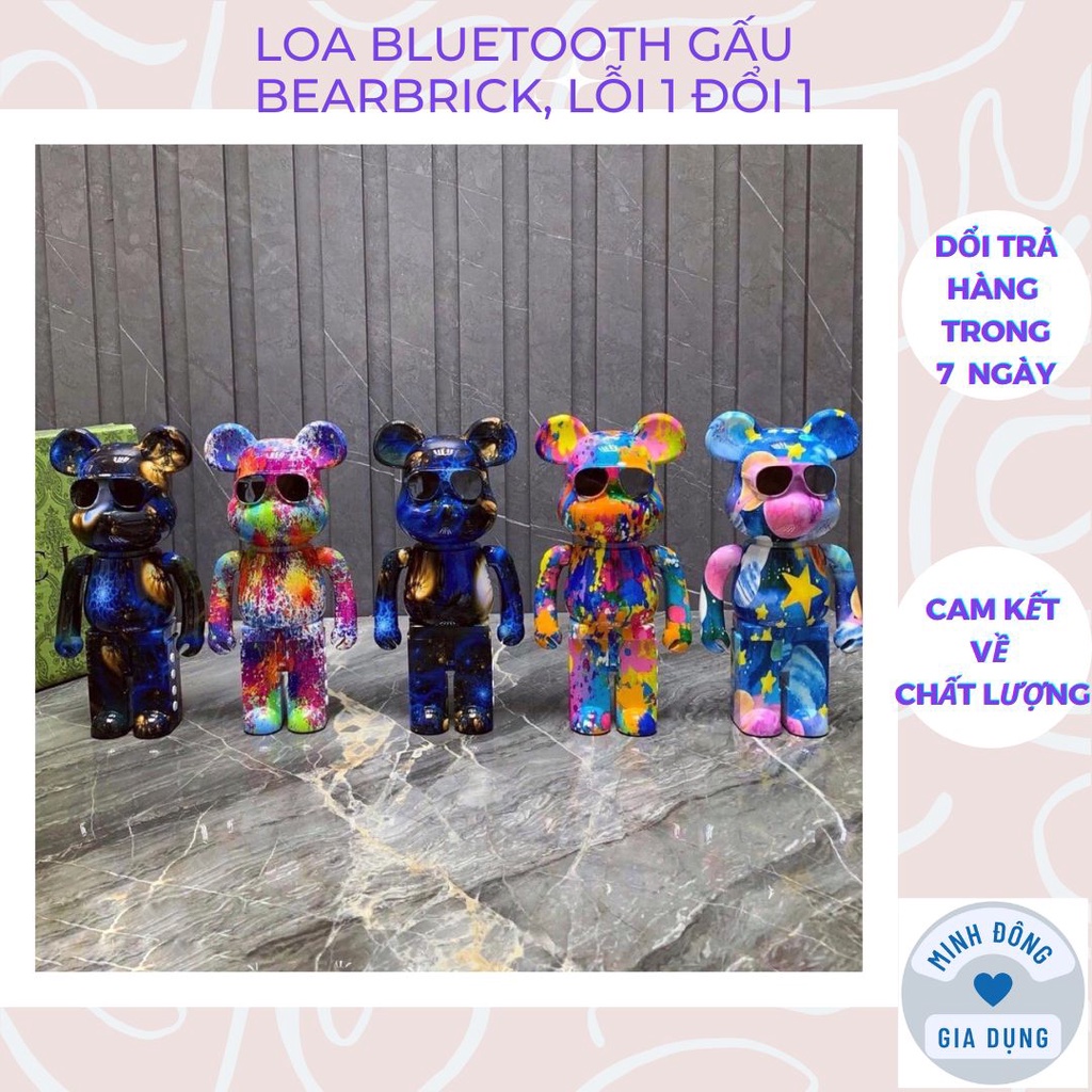Loa Bluetooth Gấu Bearbrick Nghe Nhạc cực hay, Loa bluetooth Gấu Mini B5 Màu Sắc Mới 2022 lỗi 1 đổi 1 bảo hành 3 tháng