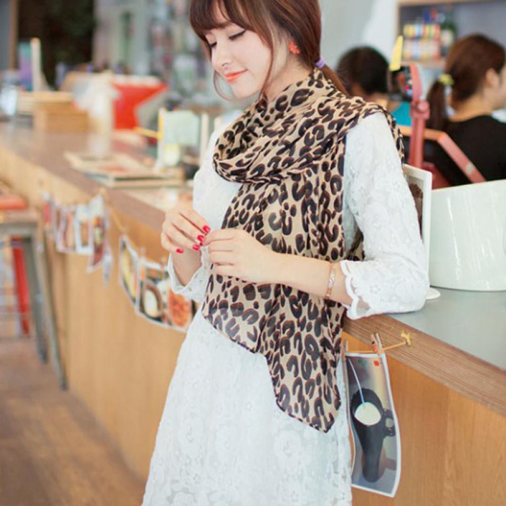 Khăn Choàng Chiffon Mềm Mại Họa Tiết Da Báo Thời Trang Cho Nữ | BigBuy360 - bigbuy360.vn
