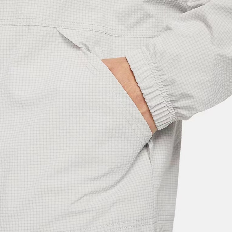 Áo Khoác Bomber Màu Trơn Thêu Logo NK Phối Khóa Kéo Thời Trang Cho Nam Và Nữ