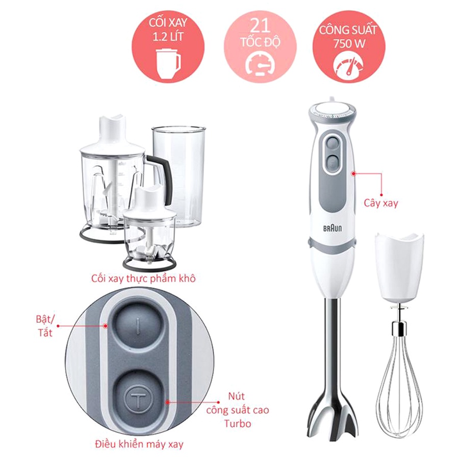 Bộ máy xay cầm tay Braun MQ 5245