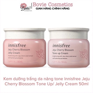 Kem dưỡng trắng da nâng tone Innisfree Jeju Cherry Blossom Tone Up/ Jelly Cream 50ml