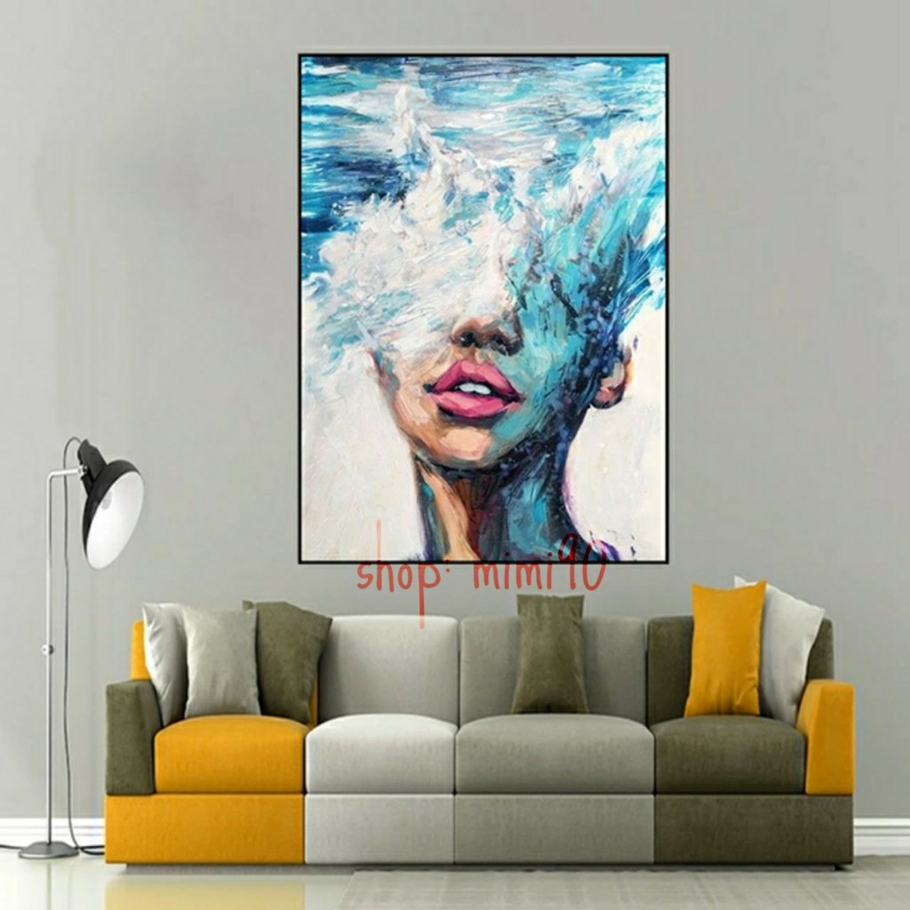 (HÀNG SẴN)  Tranh tô màu theo số (tranh tự sơn) mẫu cô gái hiện đại ĐÃ CĂNG KHUNG SẴN 40 X 50 | BigBuy360 - bigbuy360.vn