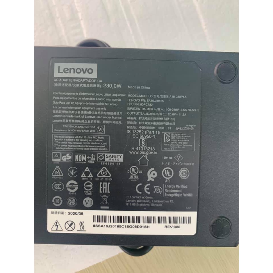 Adapter sạc Lenovo 230w cổng USB dành cho laptop Lenovo Workstation P50 P51 P70