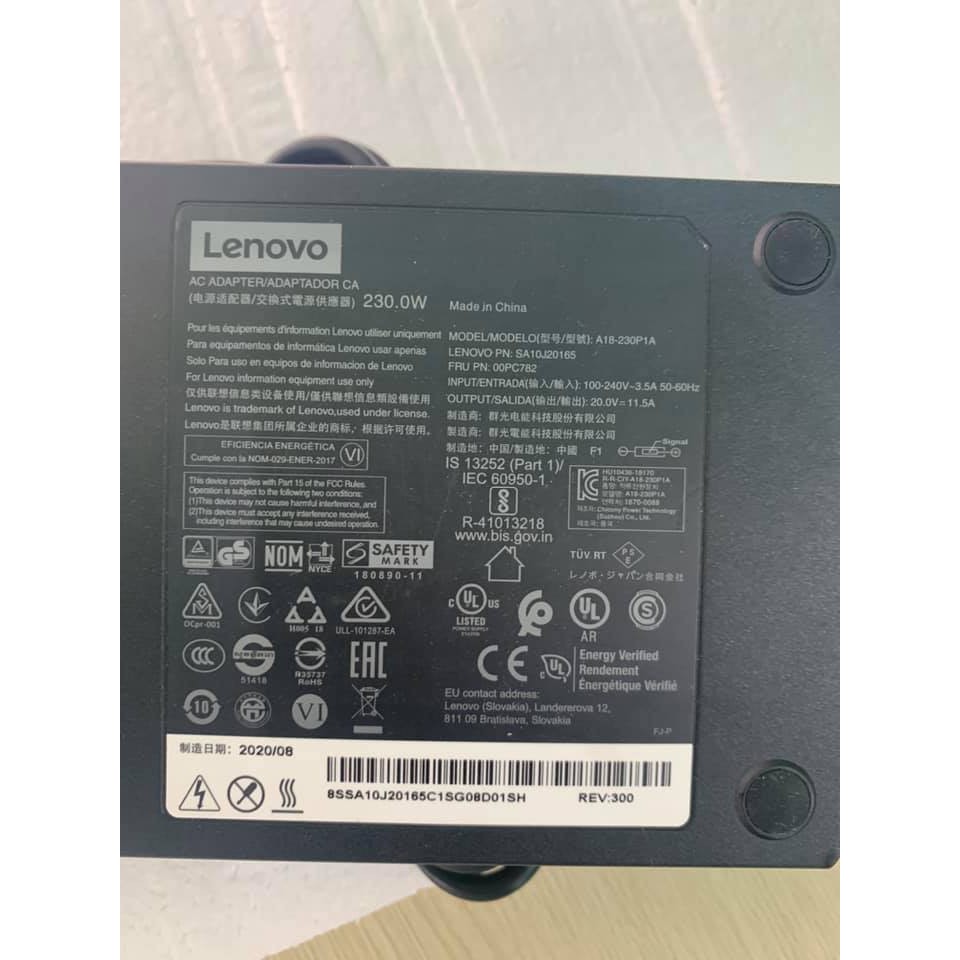 Adapter sạc Lenovo 230w cổng USB dành cho laptop Lenovo Workstation P50 P51 P70 | WebRaoVat - webraovat.net.vn