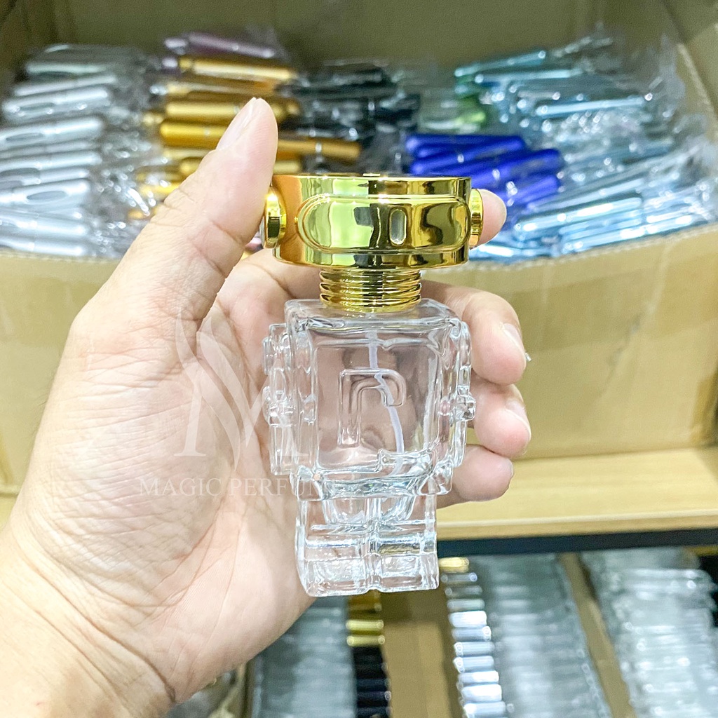 Chai lọ đựng nước hoa thủy tinh cao cấp phun sương mô hình robot dung tích 30ml/ 50ml