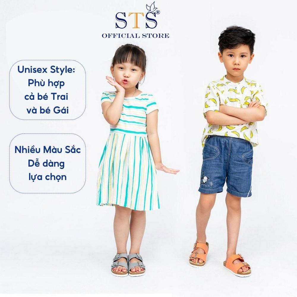 Dép Trẻ Em Dép ,Bioline quai ngang đế trấu nhiều màu cho bé mã STK01