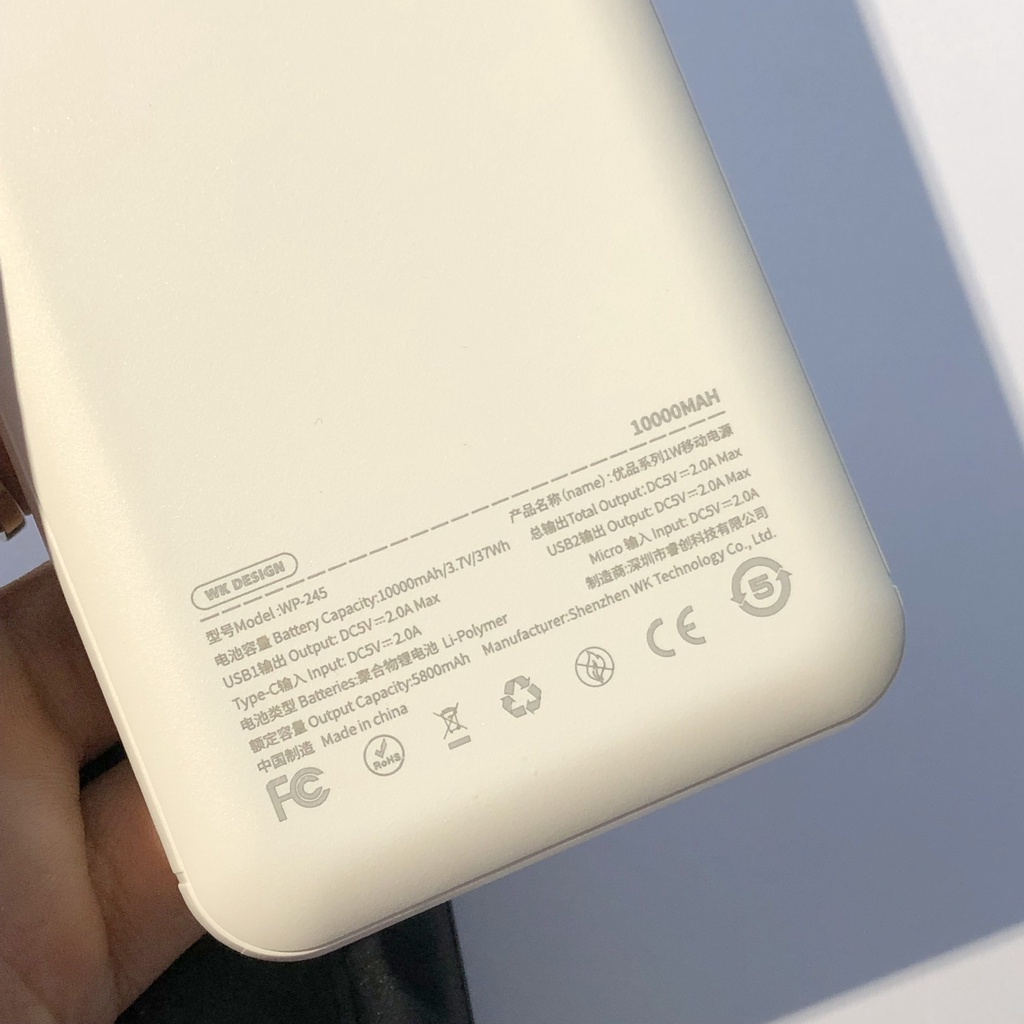 Sạc dự phòng 10000 mAh, pin tích điện dung lượng cao Hoco - WK KLH shop