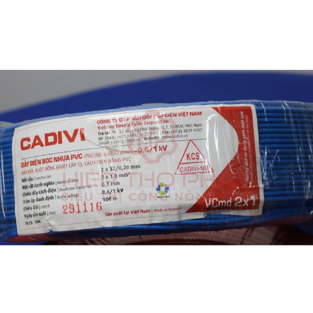 Dây đôi mềm CADIVI VCmd 2x0.5 , 1.0 , 1.5