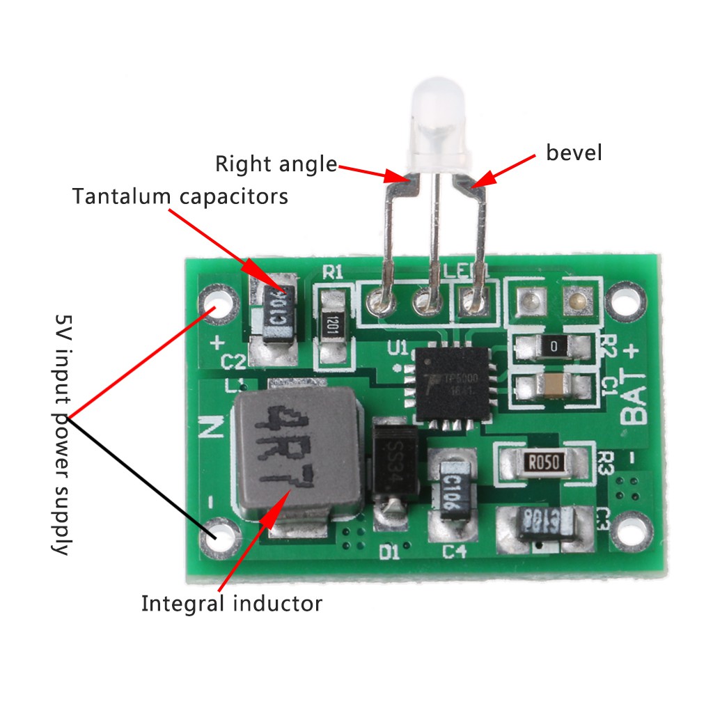 Bảng mạch sạc pin TP5000 3.6v / 4.2v 2A cho sạc pin  3.7v Lithium 3.2v LiFePO4