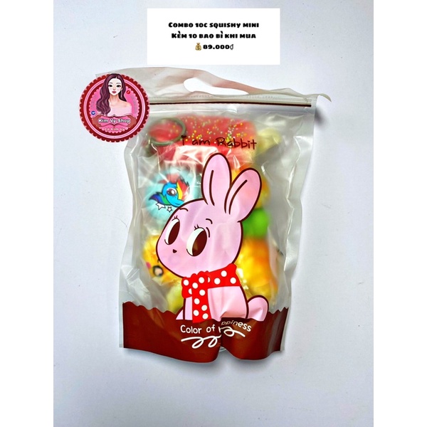 ComBo 10EM Squishy Mini Ngẫu Nhiên Giá Rẻ Kèm Bao Bì Đầy Đủ