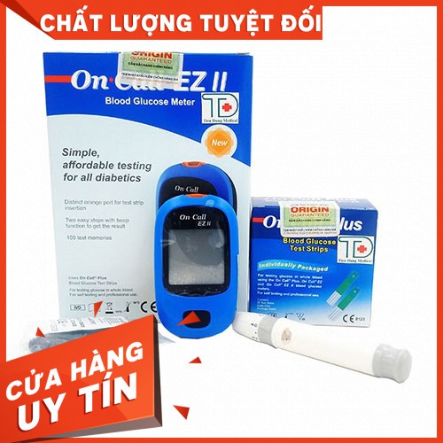 Máy Đo Đường Huyết Acon OnCall Ez II (Bảo hành trọn đời) (25 que thử)