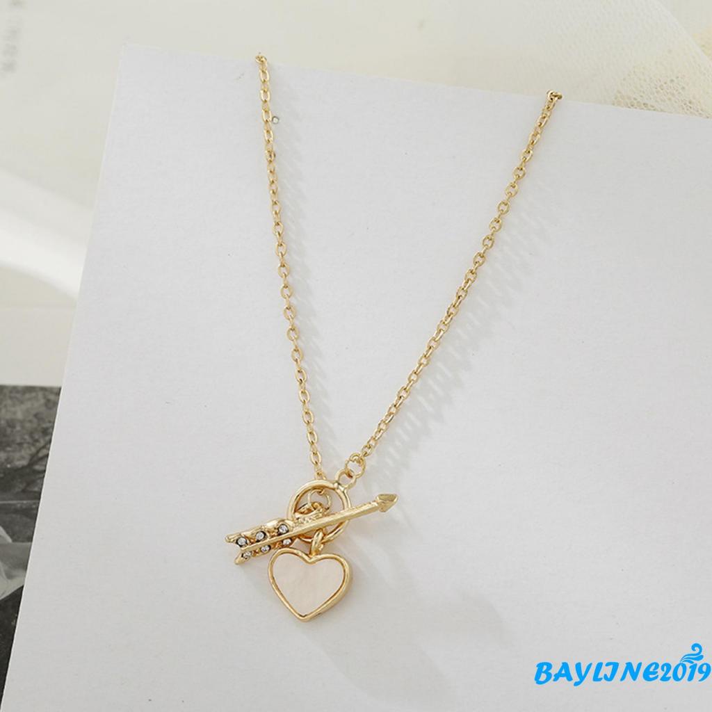 Vòng cổ Hợp Kim Mặt Hình Mũi Tên Và Trái Tim Thanh Lịch Cho Nữ