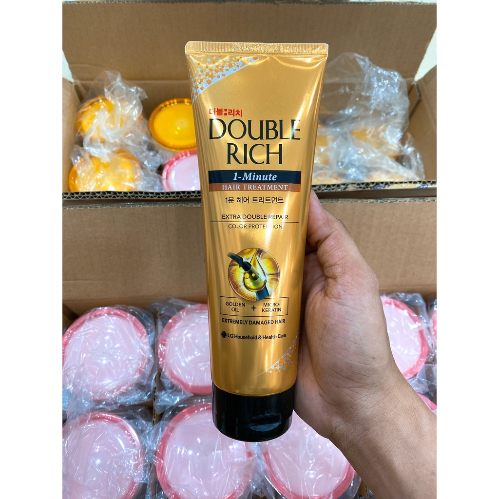 Kem Xả 1 Phút Double Rich Giúp Tóc Chắc Khỏe Bóng Mượt 75ml